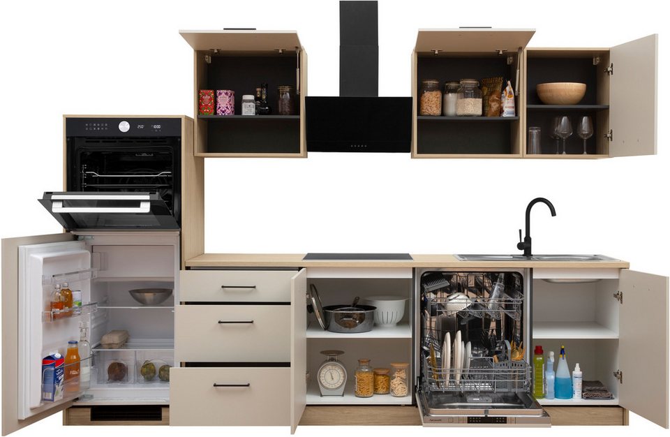 KOCHSTATION Küchenzeile KS-Kolari, Küchenblock Made in Germany, Breite 290 cm, wahlweise mit Hanseatic-E-Geräten – Image 4