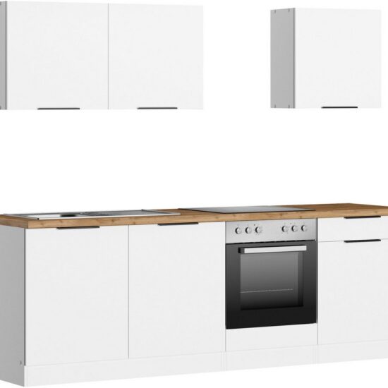 KOCHSTATION Küchenzeile KS-Lagos2, Breite 240 cm, wahlweise mit E-Geräten, mit 38mm starker Arbeitsplatte – Image 3
