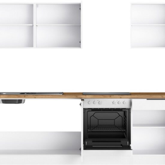 KOCHSTATION Küchenzeile KS-Lagos2, Breite 240 cm, wahlweise mit E-Geräten, mit 38mm starker Arbeitsplatte – Image 4