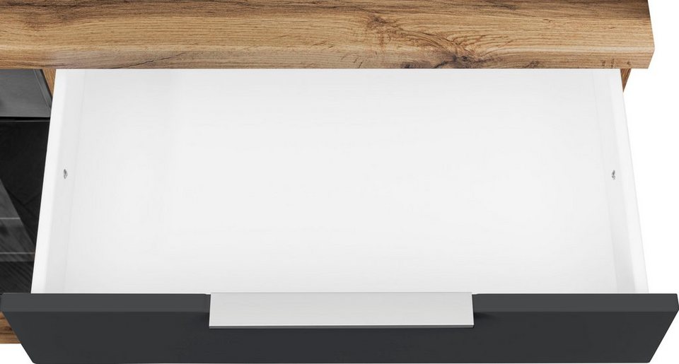 KOCHSTATION Küchenzeile KS-Luhe, 240 cm breit, wahlweise mit oder ohne E-Geräten, gefräste MDF-Fronten – Image 7