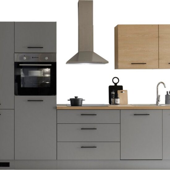 KOCHSTATION Küchenzeile KS-Malfi, Breite 320cm, wahlweise mit E-Geräten, Arbeitsplatte 38mm Stärke – Image 2