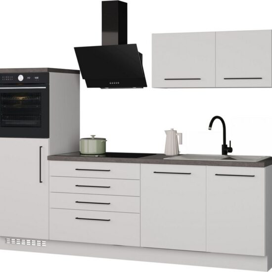 KOCHSTATION Küchenzeile KS-Nova, Breite 260 cm, wahlweise mit Hanseatic-E-Geräten – Image 1
