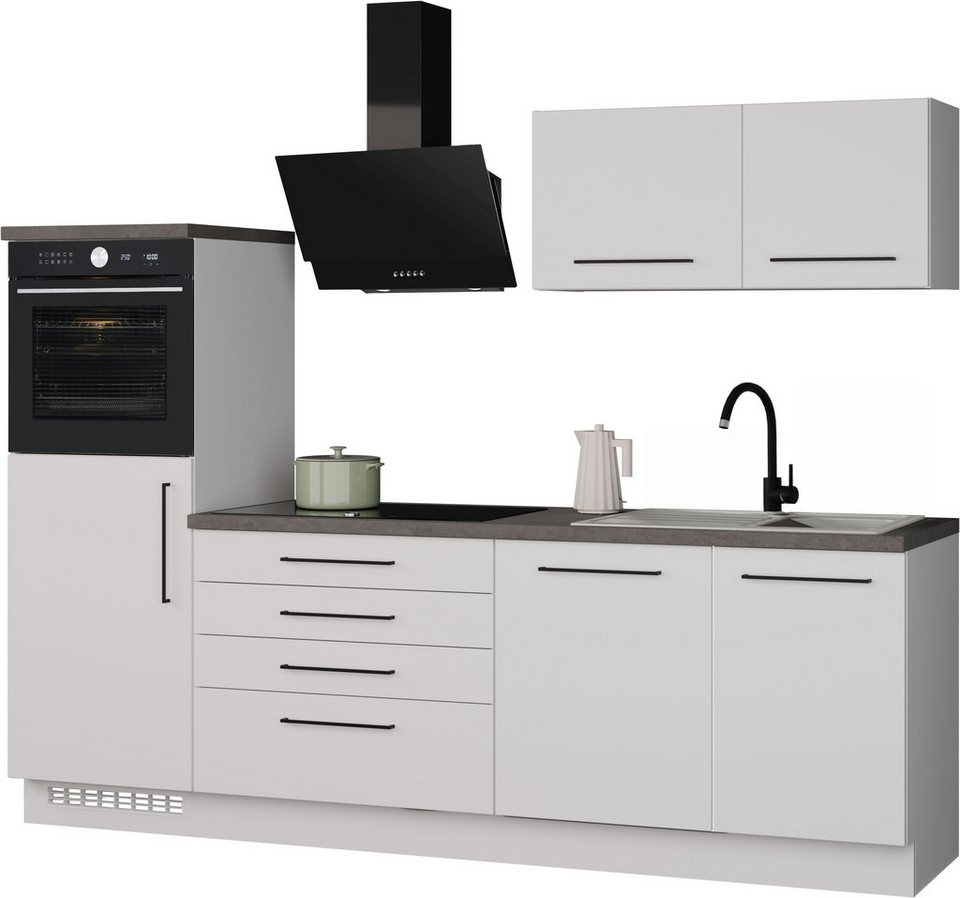 KOCHSTATION Küchenzeile KS-Nova, Breite 260 cm, wahlweise mit Hanseatic-E-Geräten – Image 1