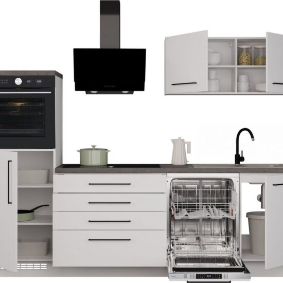 KOCHSTATION Küchenzeile KS-Nova, Breite 260 cm, wahlweise mit Hanseatic-E-Geräten – Image 3