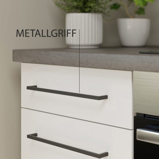 KOCHSTATION Küchenzeile KS-Nova, Breite 220 cm, wahlweise mit Hanseatic-E-Geräten – Image 4