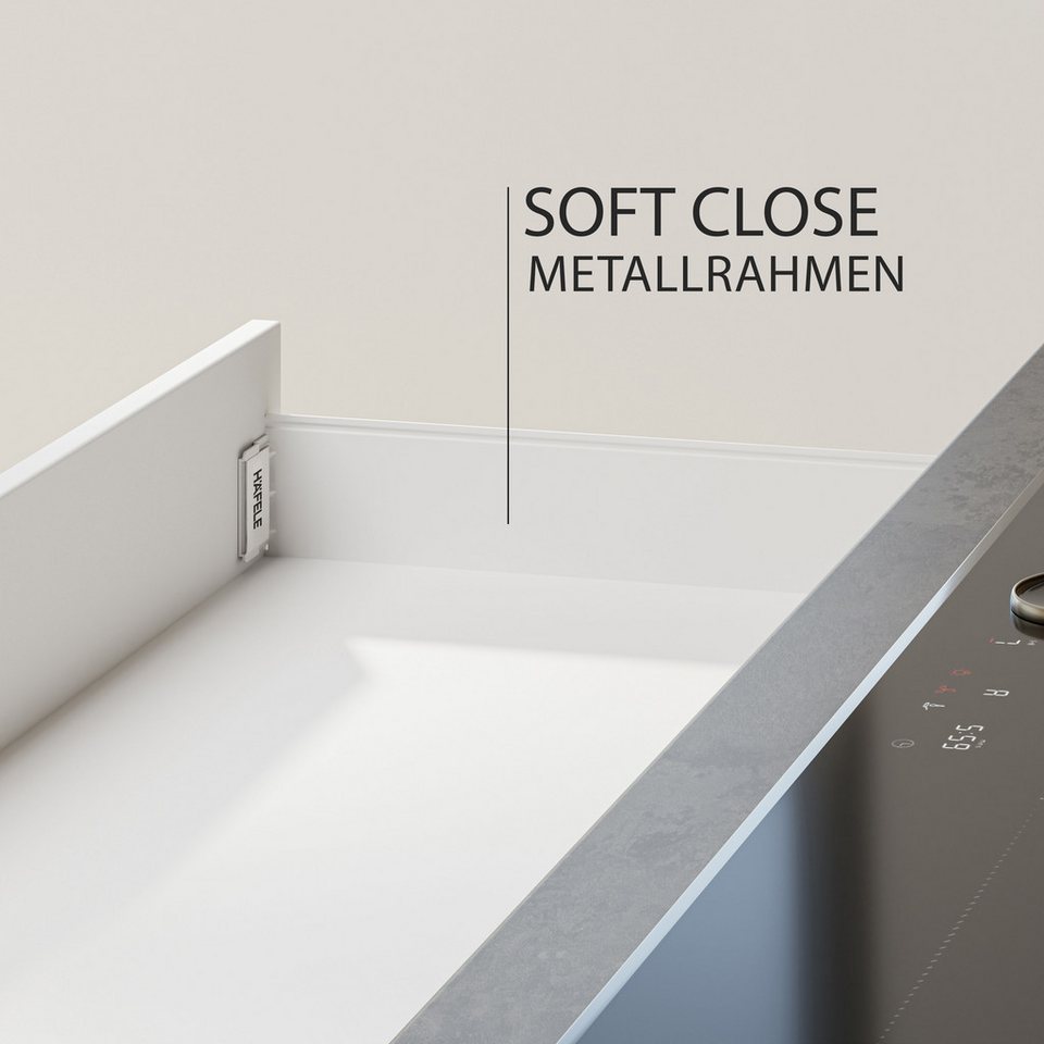 KOCHSTATION Küchenzeile KS-Nova, Breite 220 cm, wahlweise mit Hanseatic-E-Geräten – Image 6