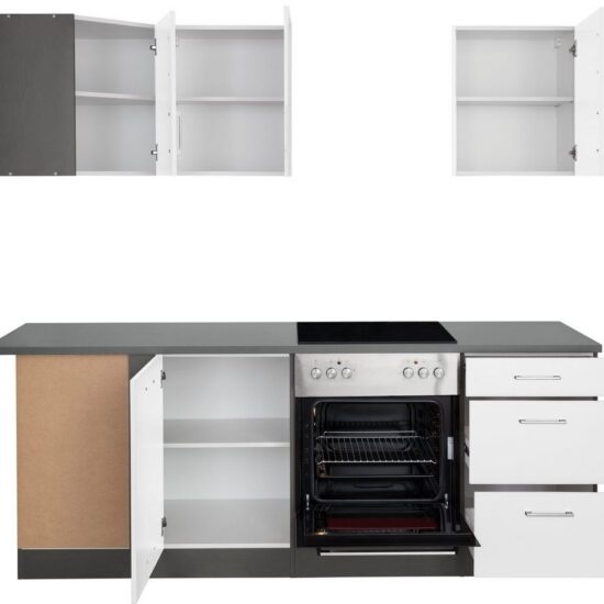 KOCHSTATION Küchenzeile KS-Paris – Küchen mit einzigartigen Fotomotiven auf den Fronten, Stellbreite 220/220 cm, wahlweise mit E-Geräten, mit Motivdruck – Image 3