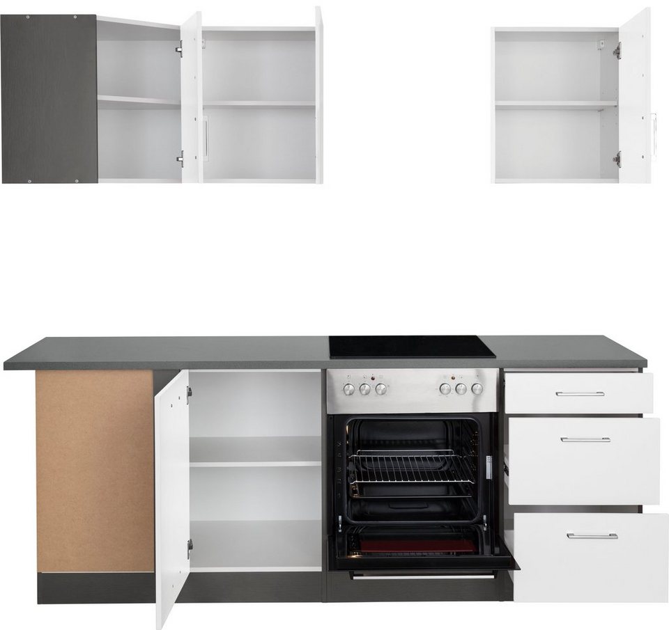 KOCHSTATION Küchenzeile KS-Paris – Küchen mit einzigartigen Fotomotiven auf den Fronten, Stellbreite 220/220 cm, wahlweise mit E-Geräten, mit Motivdruck – Image 3