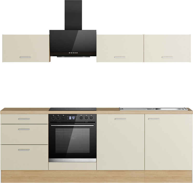 KOCHSTATION Küchenzeile KS-Sion Breite 240 cm, schnelle Montage OPTIsnap, wahlw. m.HANSEATIC-E-Geräten u.Stand Alone – Image 1