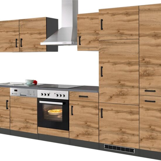 KOCHSTATION Küchenzeile KS-Toronto, Breite 310 cm, mit E-Geräten – Image 1