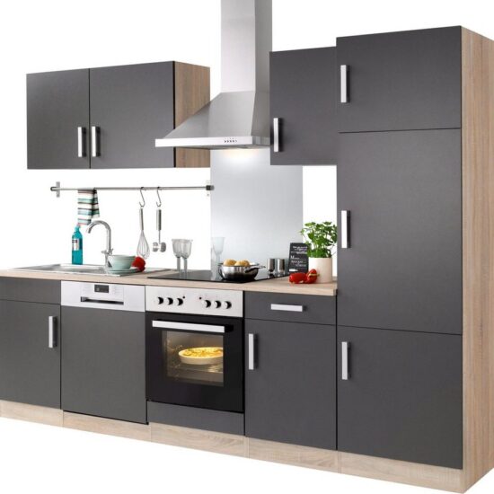KOCHSTATION Küchenzeile KS-Toronto, Breite 280 cm, mit E-Geräten – Image 1