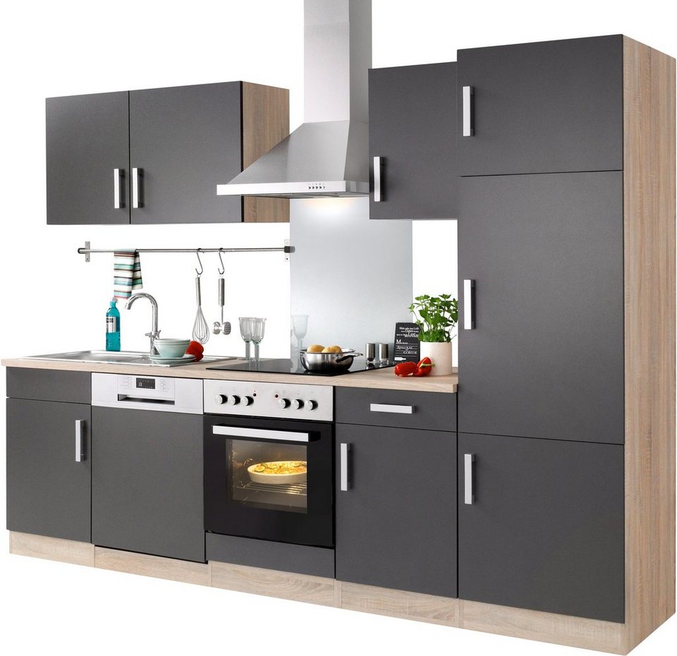 KOCHSTATION Küchenzeile KS-Toronto, Breite 280 cm, mit E-Geräten – Image 1
