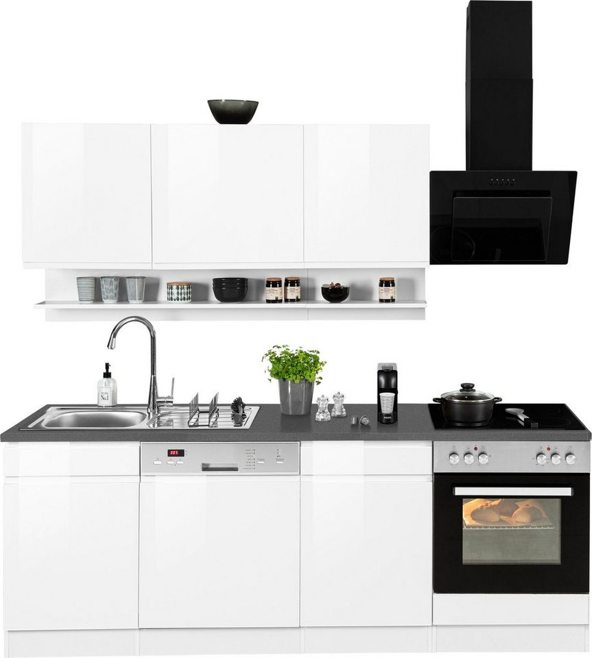 KOCHSTATION Küchenzeile KS-Virginia,neu in verbesserter Ausführung, Breite 220 cm, Soft-Close, wahlweise mit E-Geräten – Image 1