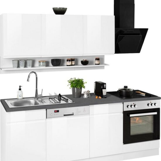KOCHSTATION Küchenzeile KS-Virginia,neu in verbesserter Ausführung, Breite 220 cm, Soft-Close, wahlweise mit E-Geräten – Image 3