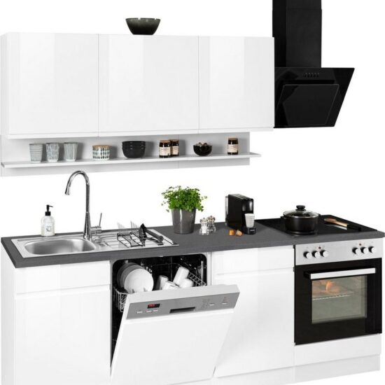 KOCHSTATION Küchenzeile KS-Virginia,neu in verbesserter Ausführung, Breite 220 cm, Soft-Close, wahlweise mit E-Geräten – Image 4