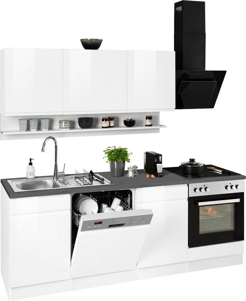 KOCHSTATION Küchenzeile KS-Virginia,neu in verbesserter Ausführung, Breite 220 cm, Soft-Close, wahlweise mit E-Geräten – Image 4