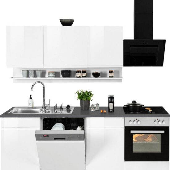 KOCHSTATION Küchenzeile KS-Virginia,neu in verbesserter Ausführung, Breite 220 cm, Soft-Close, wahlweise mit E-Geräten – Image 5
