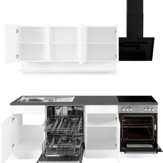 KOCHSTATION Küchenzeile KS-Virginia,neu in verbesserter Ausführung, Breite 220 cm, Soft-Close, wahlweise mit E-Geräten – Image 6