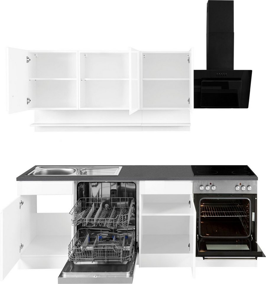 KOCHSTATION Küchenzeile KS-Virginia,neu in verbesserter Ausführung, Breite 220 cm, Soft-Close, wahlweise mit E-Geräten – Image 6