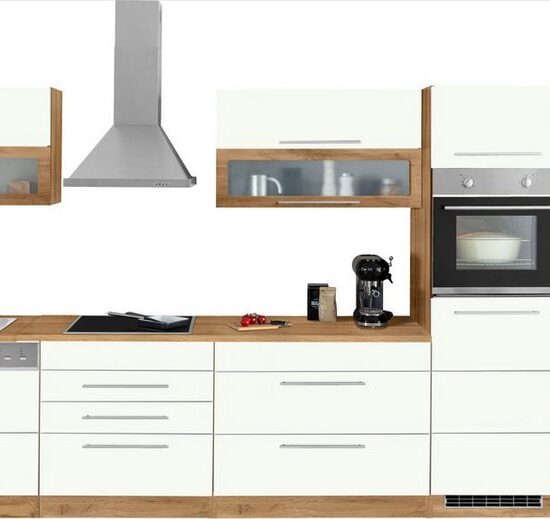 KOCHSTATION Küchenzeile KS-Wien, Breite 440 cm, wahlweise mit E-Geräten und Induktion – Image 1