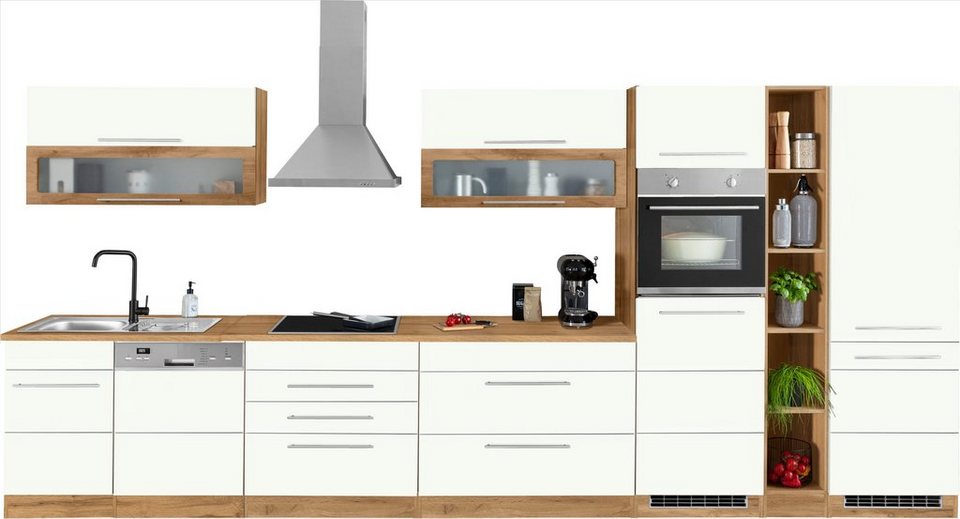 KOCHSTATION Küchenzeile KS-Wien, Breite 440 cm, wahlweise mit E-Geräten und Induktion – Image 1