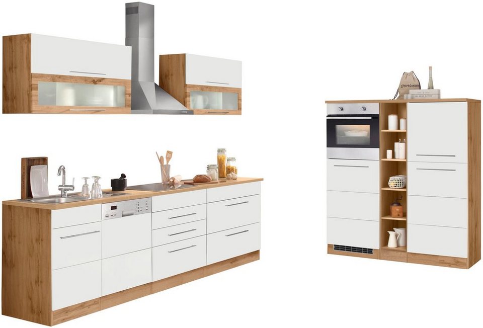 KOCHSTATION Küchenzeile KS-Wien, Breite 440 cm, wahlweise mit E-Geräten und Induktion – Image 1