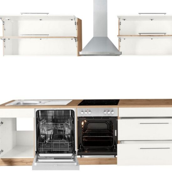 KOCHSTATION Küchenzeile KS-Wien, Breite 270 cm, wahlweise mit E-Geräten – Image 4