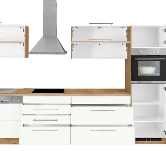 KOCHSTATION Küchenzeile KS-Wien, Breite 440 cm, wahlweise mit E-Geräten und Induktion – Image 4