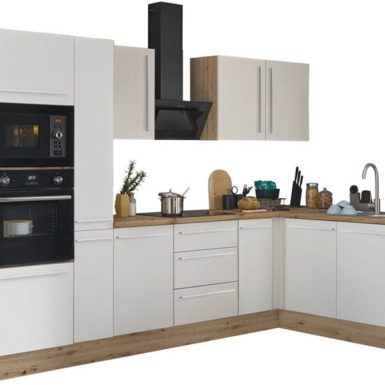 KOCHSTATION Winkelküche Florida, Stellbreite 300x165 cm, wahlweise mit E-Geräten, mit Softclose für Türen und Schubkästen – Image 1