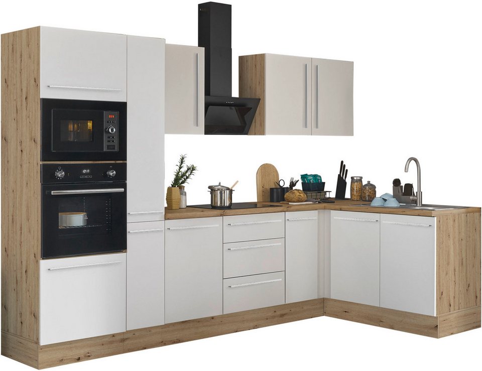 KOCHSTATION Winkelküche Florida, Stellbreite 300x165 cm, wahlweise mit E-Geräten, mit Softclose für Türen und Schubkästen – Image 1
