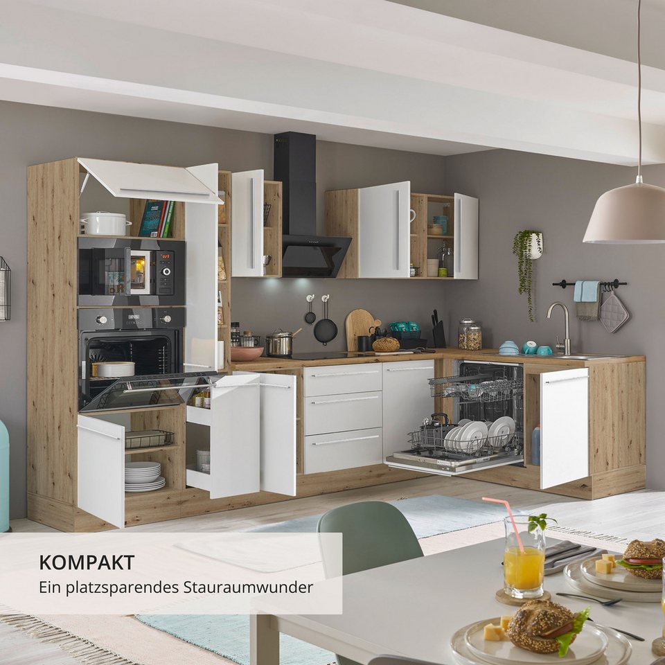 KOCHSTATION Winkelküche Florida, Stellbreite 310x175 cm, wahlweise mit E-Geräten, mit Softclose für Türen und Schubkästen – Image 4