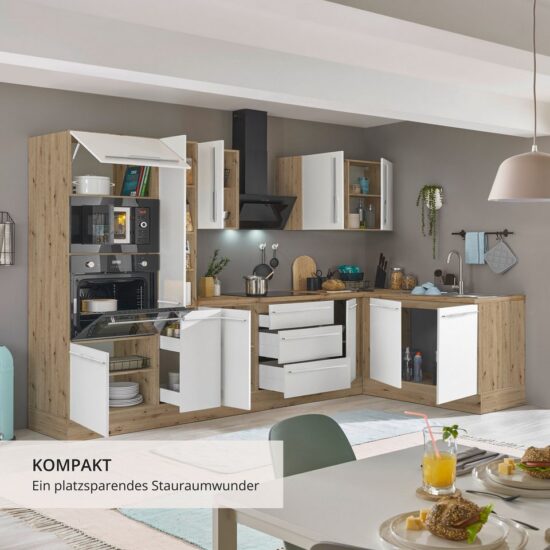 KOCHSTATION Winkelküche Florida, Stellbreite 300x165 cm, wahlweise mit E-Geräten, mit Softclose für Türen und Schubkästen – Image 4