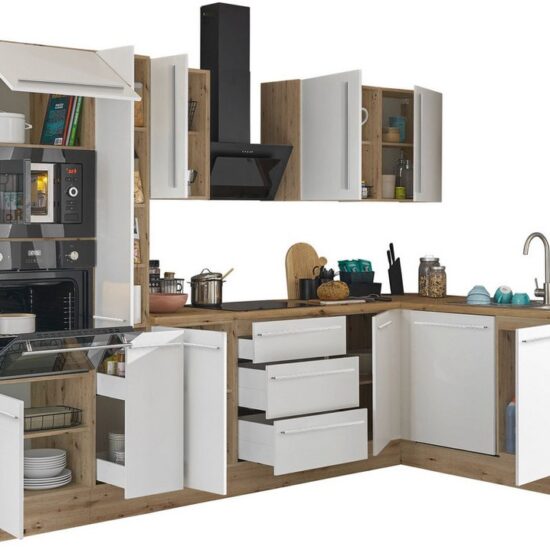 KOCHSTATION Winkelküche Florida, Stellbreite 310x175 cm, wahlweise mit E-Geräten, mit Softclose für Türen und Schubkästen – Image 6