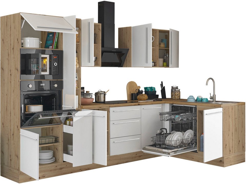 KOCHSTATION Winkelküche Florida, Stellbreite 310x175 cm, wahlweise mit E-Geräten, mit Softclose für Türen und Schubkästen – Image 7