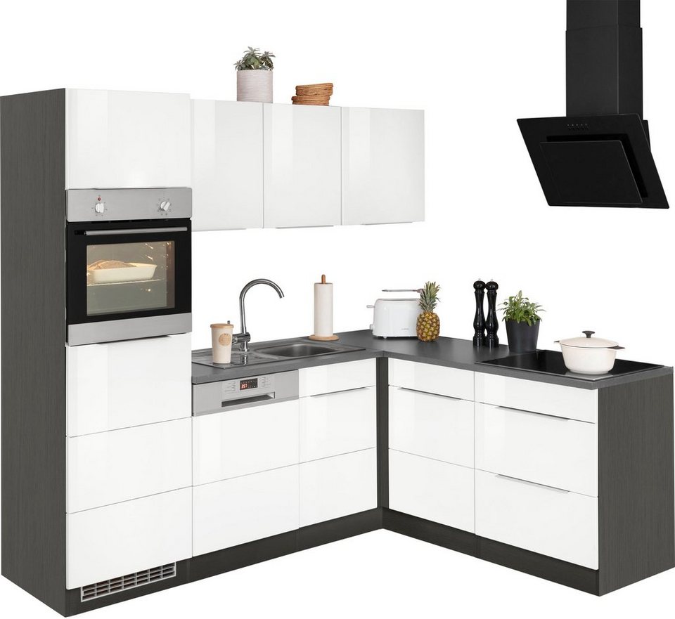 KOCHSTATION Winkelküche KS-Brindisi, Stellbreite 230/170 cm, wahlweise mit E-Geräten, mit MDF-Fronten – Image 1