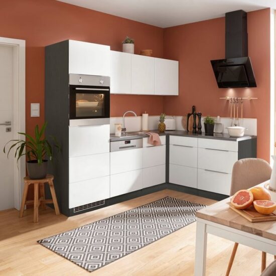KOCHSTATION Winkelküche KS-Brindisi, Stellbreite 230/170 cm, wahlweise mit E-Geräten, mit MDF-Fronten – Image 2