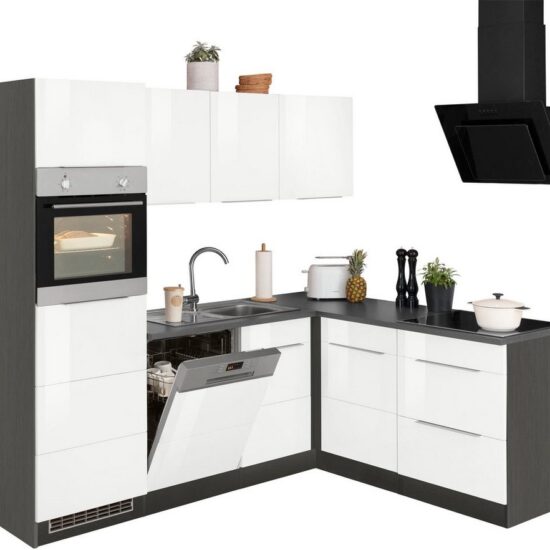 KOCHSTATION Winkelküche KS-Brindisi, Stellbreite 230/170 cm, wahlweise mit E-Geräten, mit MDF-Fronten – Image 3