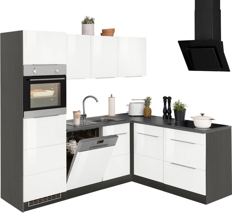 KOCHSTATION Winkelküche KS-Brindisi, Stellbreite 230/170 cm, wahlweise mit E-Geräten, mit MDF-Fronten – Image 3