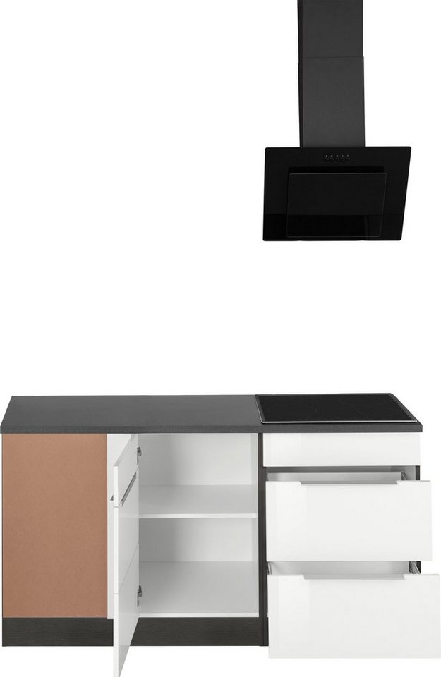 KOCHSTATION Winkelküche KS-Brindisi, Stellbreite 230/170 cm, wahlweise mit E-Geräten, mit MDF-Fronten