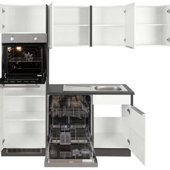 KOCHSTATION Winkelküche KS-Brindisi, Stellbreite 230/170 cm, wahlweise mit E-Geräten, mit MDF-Fronten – Image 6