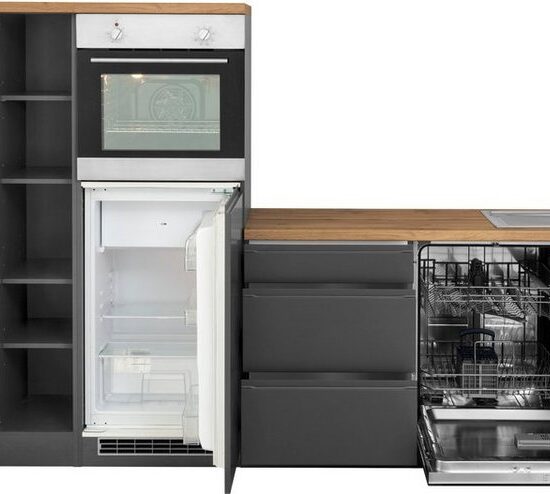 KOCHSTATION Winkelküche KS-Bruneck, Stellbreite 380/180 cm breit, ohne E-Geräten, MDF Fronten – Image 4