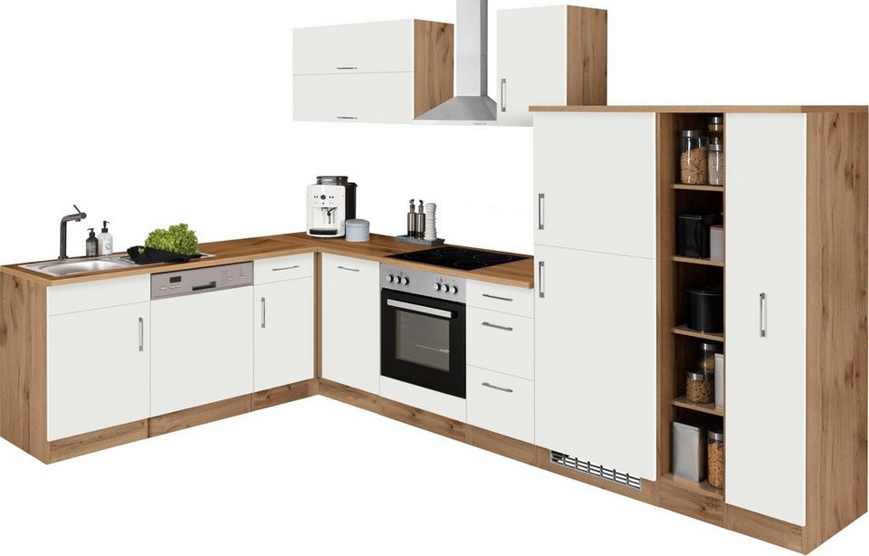 KOCHSTATION Winkelküche KS-Colmar, mit E-Geräten, Stellbreite 210/330 cm – Image 1