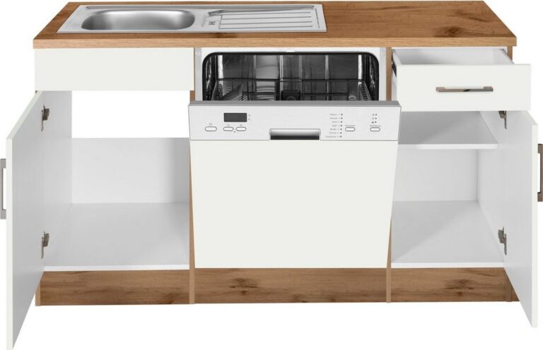 KOCHSTATION Winkelküche KS-Colmar, mit E-Geräten, Stellbreite 210/330 cm