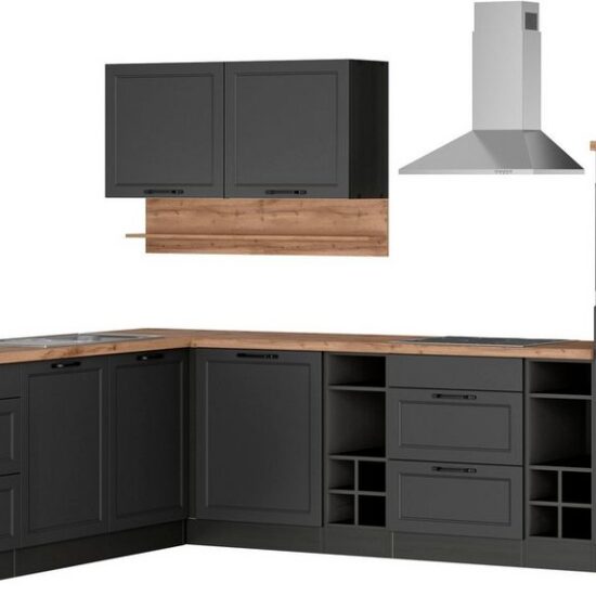 KOCHSTATION Winkelküche KS-Lana, Stellbreite 240/300 cm, wahlweise mit E-Geräten