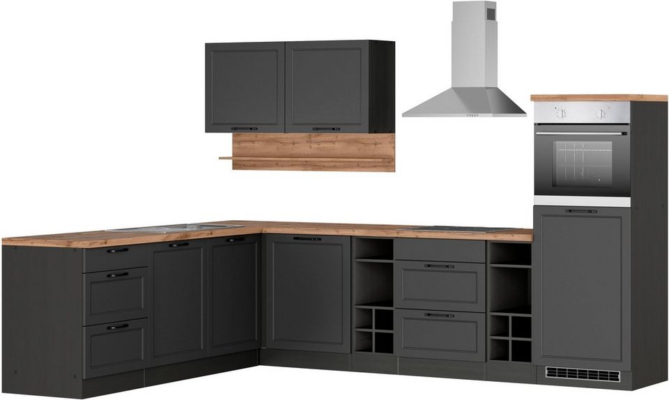 KOCHSTATION Winkelküche KS-Lana, Stellbreite 240/300 cm, wahlweise mit E-Geräten – Image 1