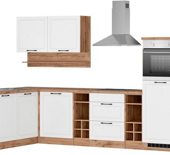 KOCHSTATION Winkelküche KS-Lana, Stellbreite 240/360 cm, wahlweise mit E-Geräten