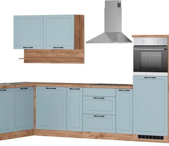 KOCHSTATION Winkelküche KS-Lana, Stellbreite 240/380 cm, wahlweise mit E-Geräten – Image 1