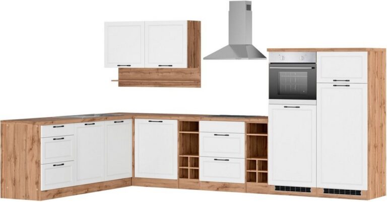 KOCHSTATION Winkelküche KS-Lana, Stellbreite 240/360 cm, wahlweise mit E-Geräten
