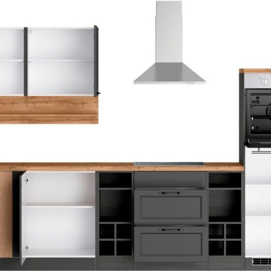 KOCHSTATION Winkelküche KS-Lana, Stellbreite 240/300 cm, wahlweise mit E-Geräten – Image 2