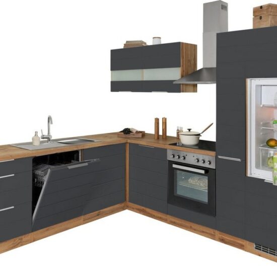 KOCHSTATION Winkelküche KS-Luhe, Stellbreite 240x270 cm, wahlweise mit oder ohne E-Geräten, MDF-Fronten – Image 2